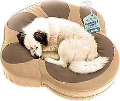Katziela Paw Shaped Pillow Dog & Cat Bed, Coconut Brown, Large: 40-in