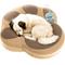 Show in main carousel: Katziela Paw Shaped Pillow Dog & Cat Bed, Coconut Brown, Large: 40-in slide 1 of 7