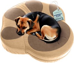 Katziela Paw Shaped Pillow Dog & Cat Bed, Coconut Brown, Medium: 30-in