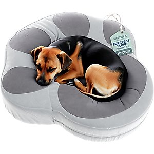 Katziela Paw Shaped Pillow Dog & Cat Bed, Gray, Medium: 30-in
