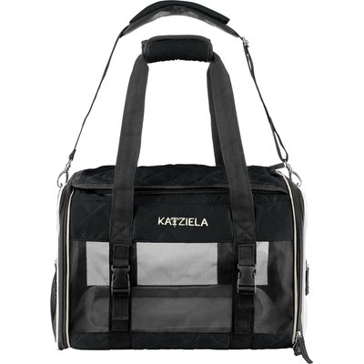 Katziela Katziela Quilted Companion Dog & Cat Carrier, Black, Medium