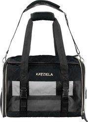 Katziela Quilted Companion Dog & Cat Carrier, Black, Small