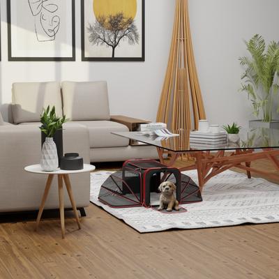 Show full view: Katziela Rolling Rover Airline Approved Bag Dog & Cat Carrier, 18-in, Black & Red slide 8 of 11