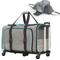Show in main carousel: Katziela Rolling Rover Airline Approved Bag Dog & Cat Carrier, 18-in, Gray & Blue slide 1 of 10