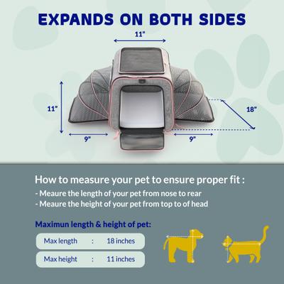 Katziela Rolling Rover Airline Approved Bag Dog & Cat Carrier, 18-in