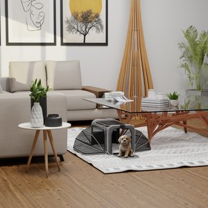 Katziela Rolling Rover Airline Approved Bag Dog & Cat Carrier, 18-in, Gray & White