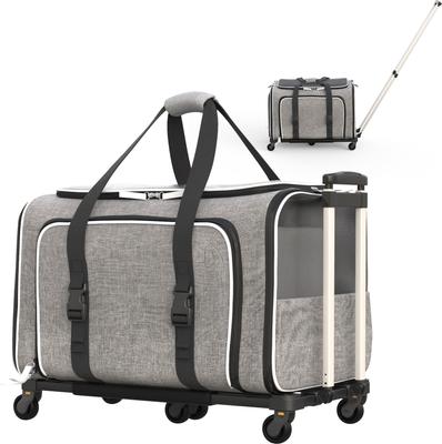 Show full view: Katziela Rolling Rover Airline Approved Bag Dog & Cat Carrier, 18-in, Gray & White slide 9 of 11