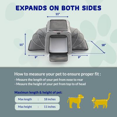 Show full view: Katziela Rolling Rover Airline Approved Bag Dog & Cat Carrier, 18-in, Gray & White slide 3 of 11