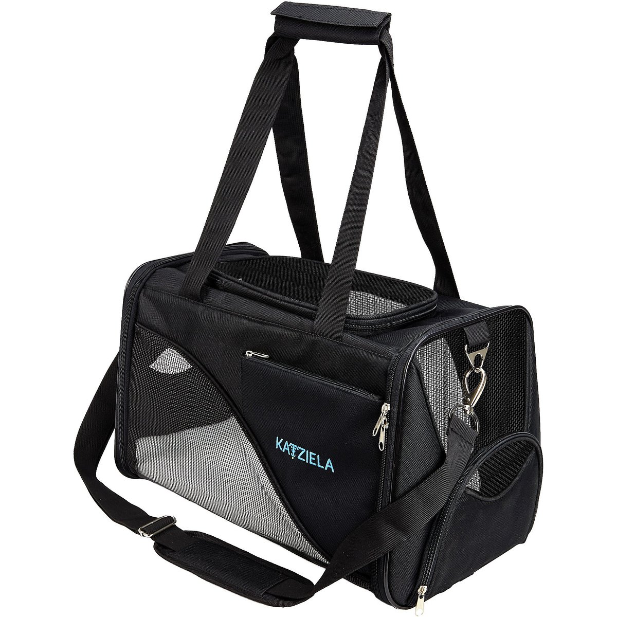 Katziela Safari Sleeper Dog & Cat Carrier, Black