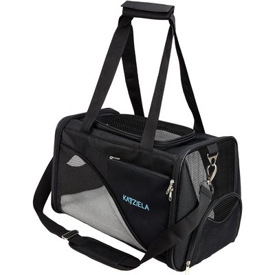 Katziela Katziela Safari Sleeper Dog & Cat Carrier, Black