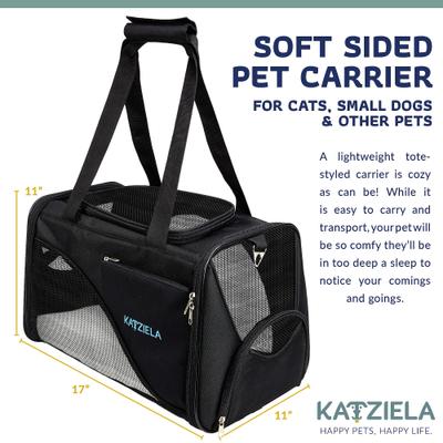 Show full view: Katziela Safari Sleeper Dog & Cat Carrier, Black slide 2 of 7