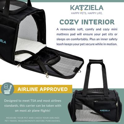 Show full view: Katziela Safari Sleeper Dog & Cat Carrier, Black slide 4 of 7