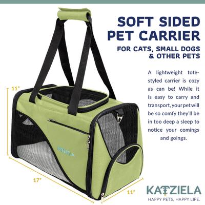Show full view: Katziela Safari Sleeper Dog & Cat Carrier, Green slide 3 of 8