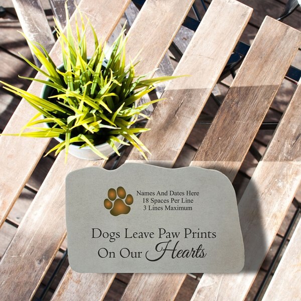 Kay Berry Dogs Leave Pawprints Pawprint Personalized Memorial Stone