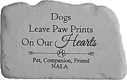 Kay Berry Dogs Leave Pawprints Personalized Memorial Stone