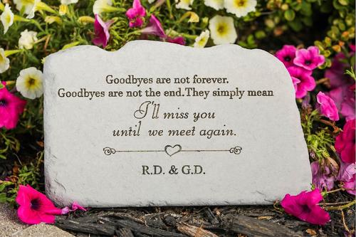 Show full view: Kay Berry Goodbyes Are Not Forever Personalized Pet Memorial Stone slide 2 of 3