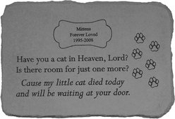 Kay Berry Have You A Cat in Heaven Personalized Memorial Stone