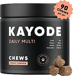 Kayode Daily Multi Turkey & Pumpkin Flavored Chews Vitamin Supplement for Dogs, 90 count