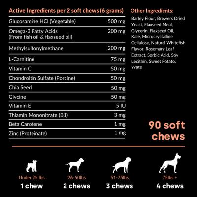 Show full view: Kayode Joint & Recovery Trout Flavored Chews Joint & Muscle Supplement for Dogs, 90 count slide 9 of 9