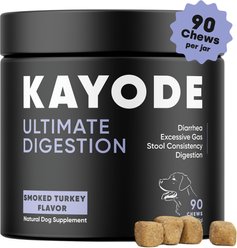 Kayode Ultimate Digestion Smoked Turkey Flavored Chews Digestive Aid for Dogs, 90 count