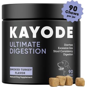 Kayode Ultimate Digestion Smoked Turkey Flavored Chews Digestive Aid for Dogs, 90 count