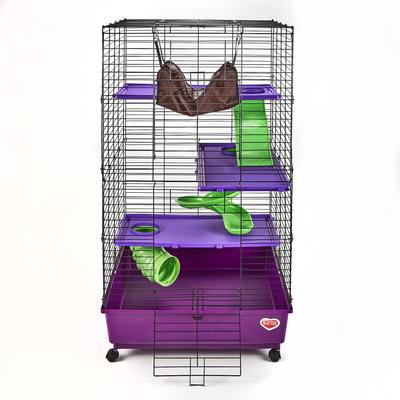 Show full view: Kaytee 2x2 Multi-Level Habitat with Removable Casters Small Animal Habitat slide 2 of 9