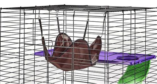 Show full view: Kaytee 2x2 Multi-Level Habitat with Removable Casters Small Animal Habitat slide 5 of 9