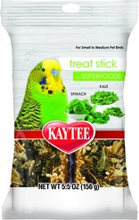 Kaytee Avian Superfood Treat Stick Spinach & Kale Bird Treat, 5.5-oz bag