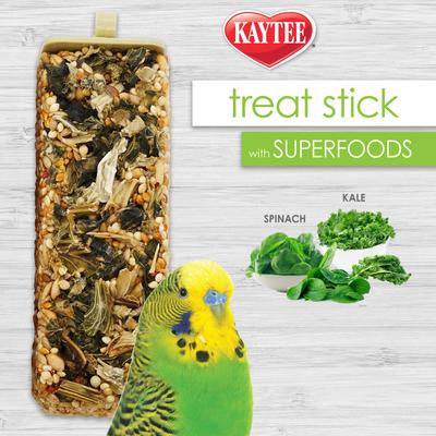 Show full view: Kaytee Avian Superfood Treat Stick Spinach & Kale Bird Treat, 5.5-oz bag slide 5 of 8