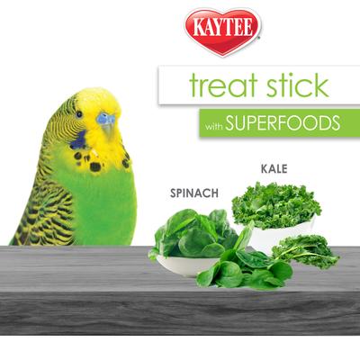 Show full view: Kaytee Avian Superfood Treat Stick Spinach & Kale Bird Treat, 5.5-oz bag slide 6 of 8