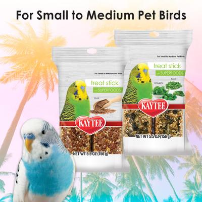 Show full view: Kaytee Avian Superfood Treat Stick Spinach & Kale Bird Treat, 5.5-oz bag slide 7 of 8