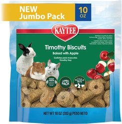 Kaytee Baked Apple Timothy Biscuit Small Animal Treats, 10-oz bag