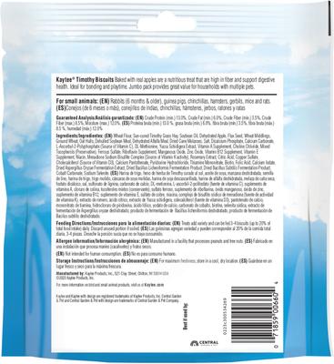 Show full view: Kaytee Baked Apple Timothy Biscuit Small Animal Treats, 10-oz bag slide 5 of 6