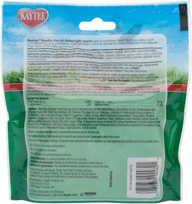 Show full view: Kaytee Baked Apple Timothy Biscuit Small Animal Treats, 4 count slide 2 of 8