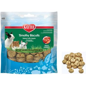 Kaytee Baked Apple Timothy Biscuit Small Animal Treats, 4-oz bag