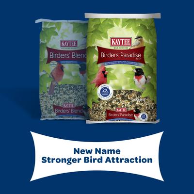 Show full view: Kaytee Birders' Paradise Blend Sunflower, Safflower & Peanuts Songbird Wild Bird Food, 16-lb bag slide 9 of 11