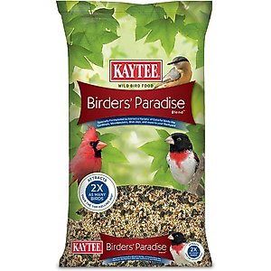 Kaytee Birders' Paradise Blend Sunflower, Safflower & Peanuts Songbird Wild Bird Food, 5-lb bag