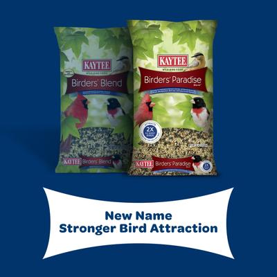 Show full view: Kaytee Birders' Paradise Blend Sunflower, Safflower & Peanuts Songbird Wild Bird Food, 8-lb bag slide 9 of 11