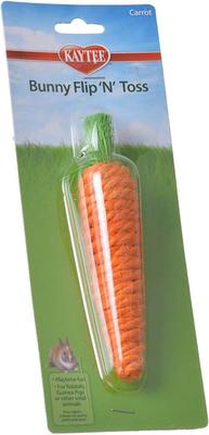 Show full view: Kaytee Bunny Flip 'N' Toss Carrot Small Pet Toy, 6-in slide 6 of 7