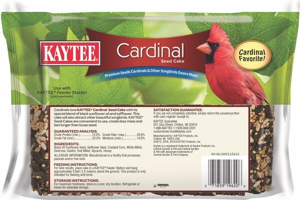 Kaytee Cardinal Seed Cake Wild Bird Food, 1 count