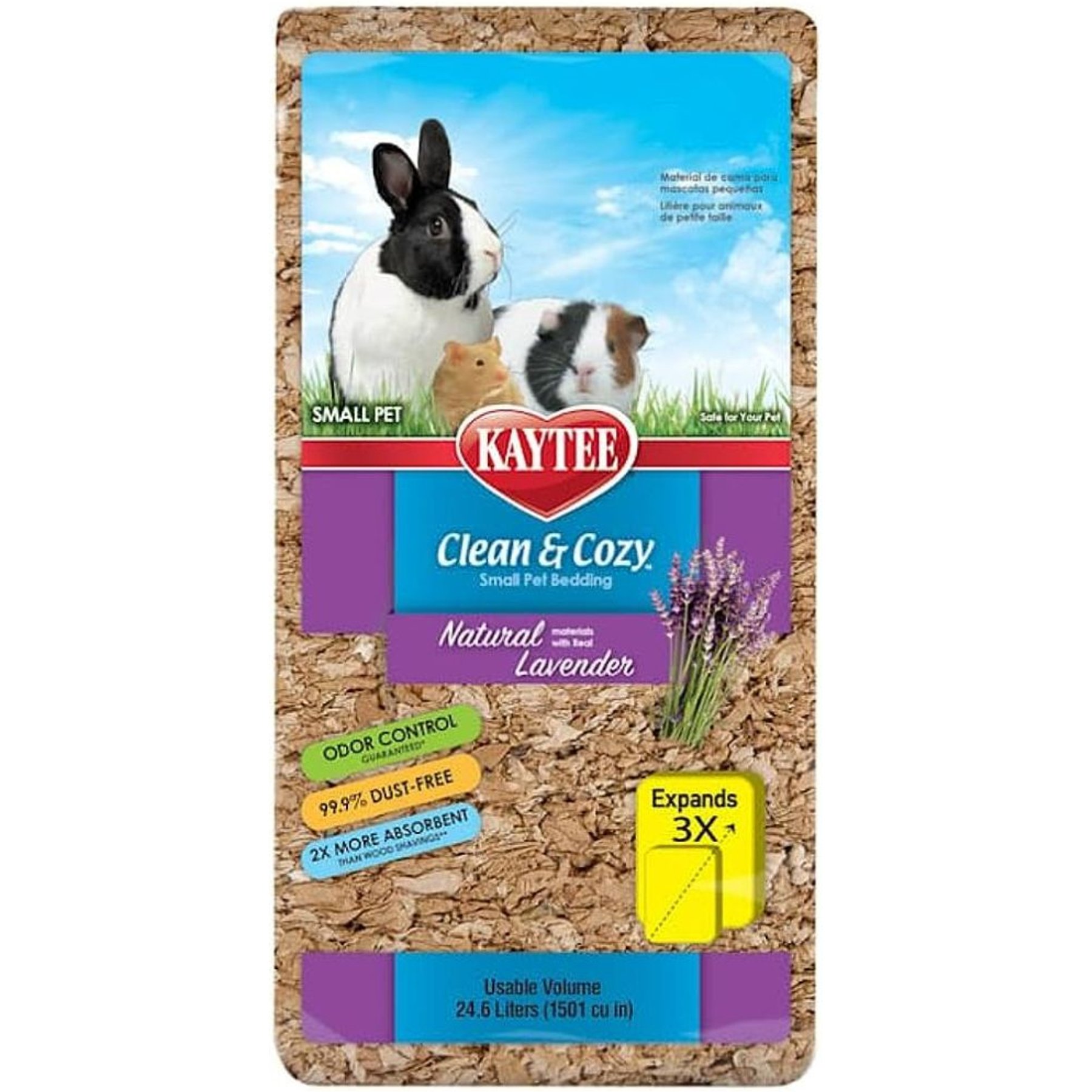 Kaytee Clean & Cozy Lavender Natural Small Pet Bedding, 24.6-litters