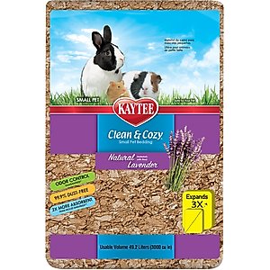 Kaytee Clean & Cozy Lavender Natural Small Pet Bedding, 49.2-litters