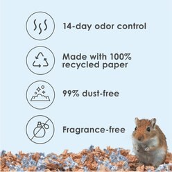 Kaytee Clean & Cozy Natural Paper with Extreme Odor Control Small Pet Bedding, Brown, 24.6-L slide 2 of 9