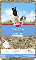 Kaytee Clean & Cozy Natural Paper with Extreme Odor Control Small Pet Bedding, Brown, 40-L