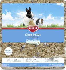 Kaytee Clean & Cozy Natural Paper with Extreme Odor Control Small Pet Bedding, Brown, 70-L