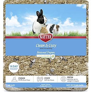 Kaytee Clean & Cozy Natural Paper with Extreme Odor Control Small Pet Bedding, Brown, 70-L