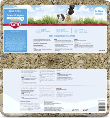 Show full view: Kaytee Clean & Cozy Natural Paper with Extreme Odor Control Small Pet Bedding, Brown, 70-L slide 8 of 11