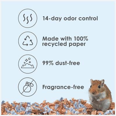 Show full view: Kaytee Clean & Cozy Natural Paper with Extreme Odor Control Small Pet Bedding, Brown, 70-L slide 2 of 11