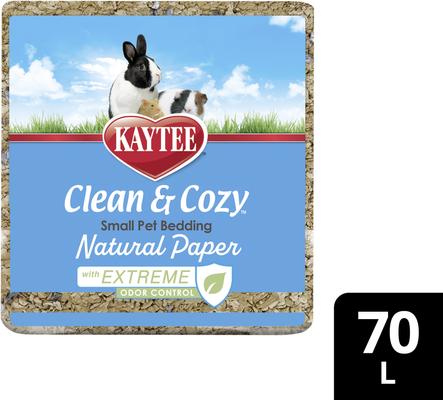 Show full view: Kaytee Clean & Cozy Natural Paper with Extreme Odor Control Small Pet Bedding, Brown, 70-L slide 9 of 11