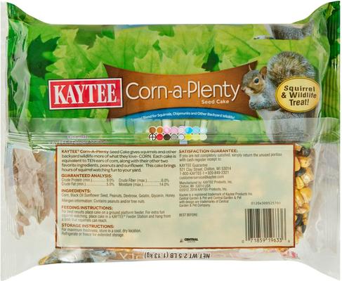 Show full view: Kaytee Corn-a-Plenty Seed Cake Squirrel Food, 2.5-lb, 1 count slide 2 of 8